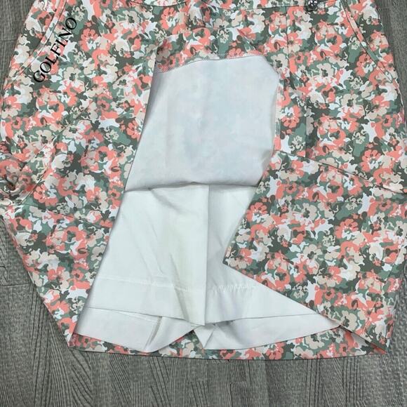 Golfino Skort Womens 6 Ivy Pink Match Play Floral Print Lined Side Zip Golf - Picture 6 of 15